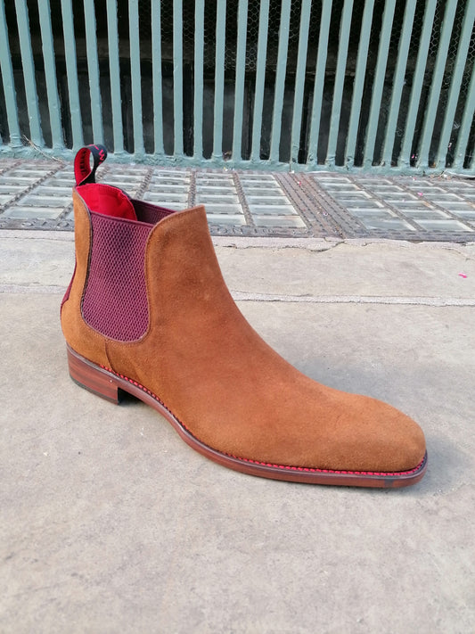 "La Rioja Libertine " Chelsea Boot Cognac Suede