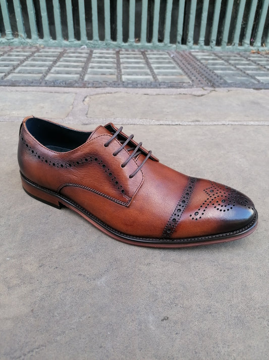 Paolo Vandini Templeton Toe Cap Tan Brogue.
