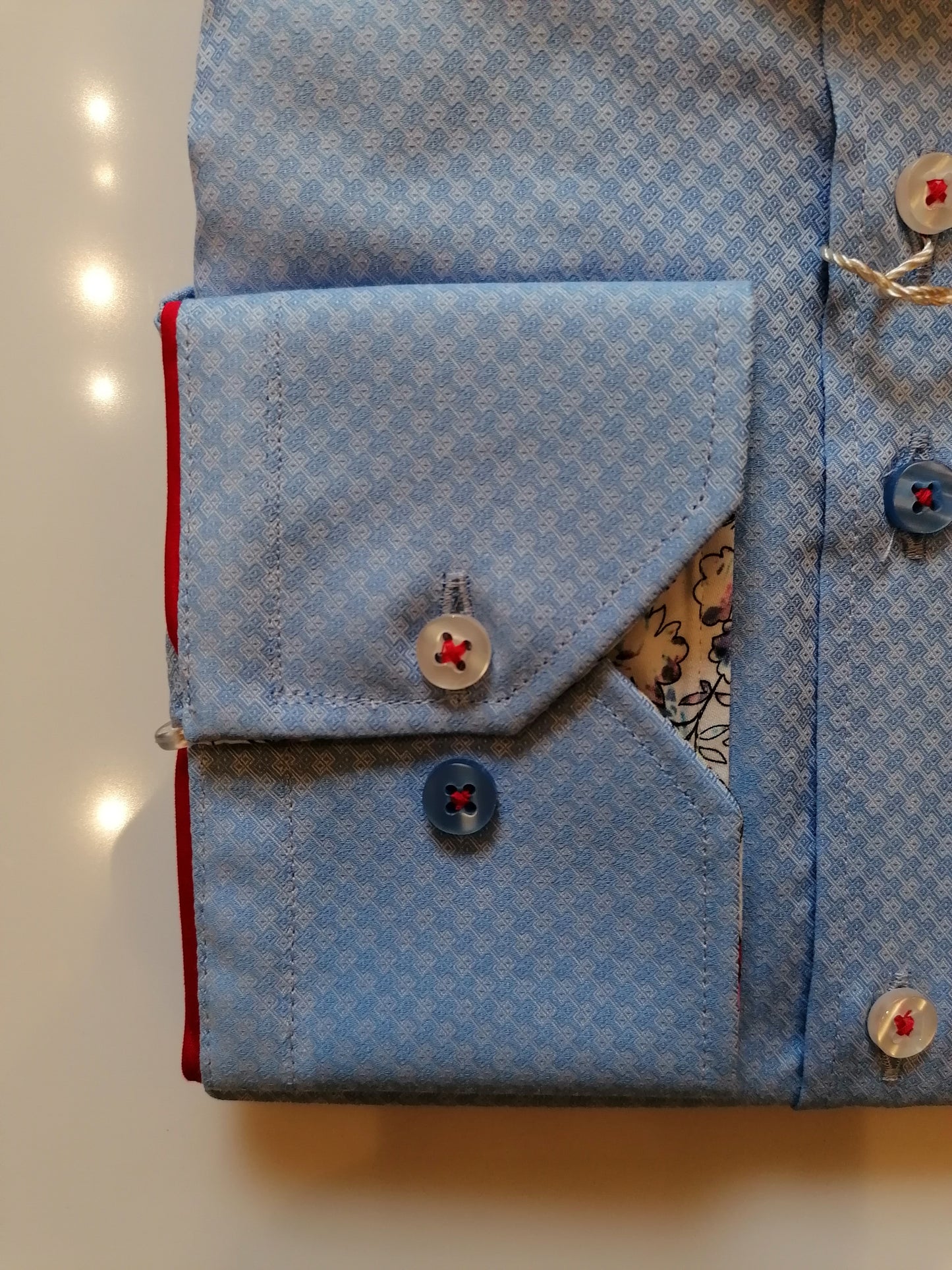 Classic Signature  Sky Jacquard check Shirt - CP6994