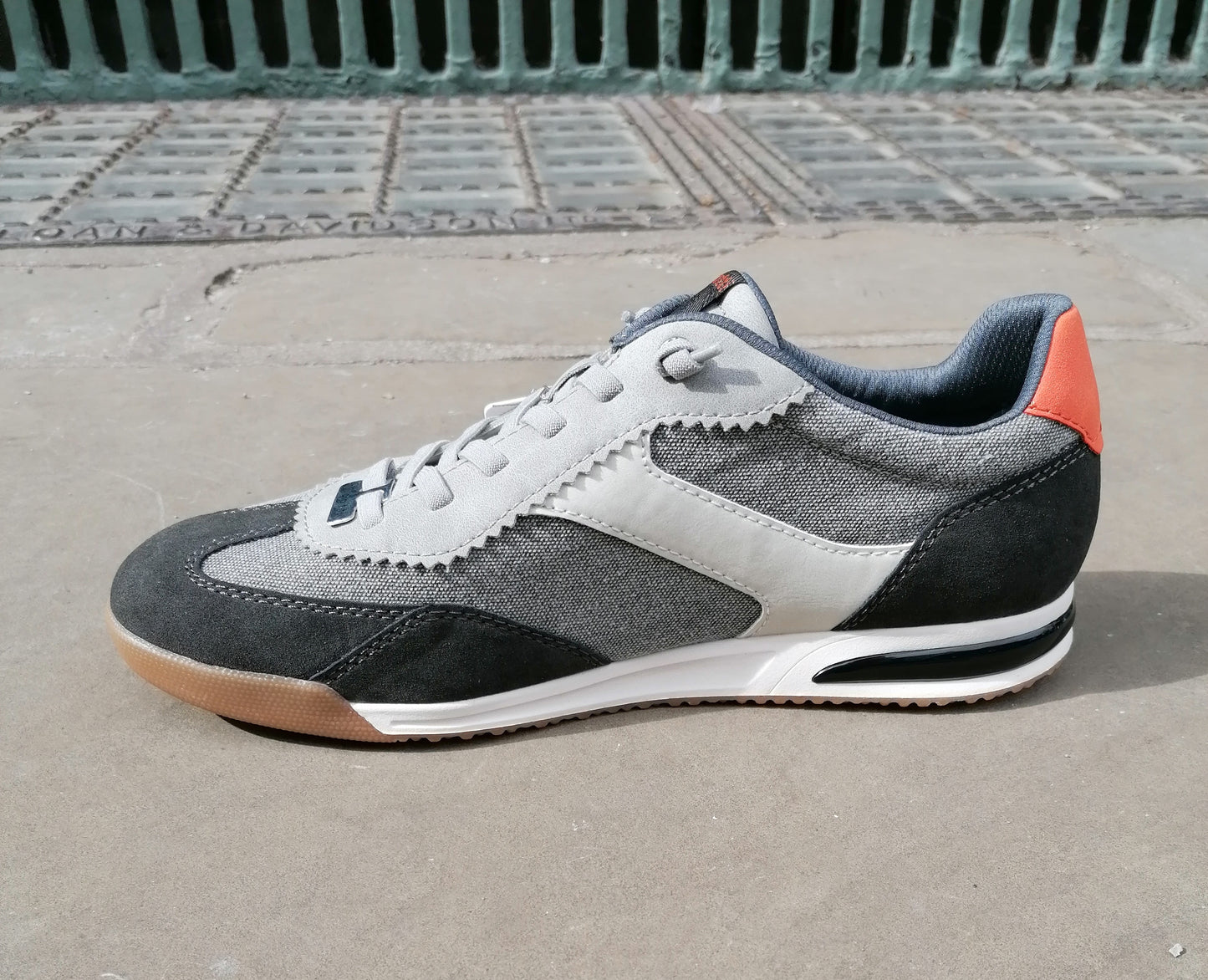 Bugatti Canvas Dark Grey/Grey Elasticated Lace Sneaker