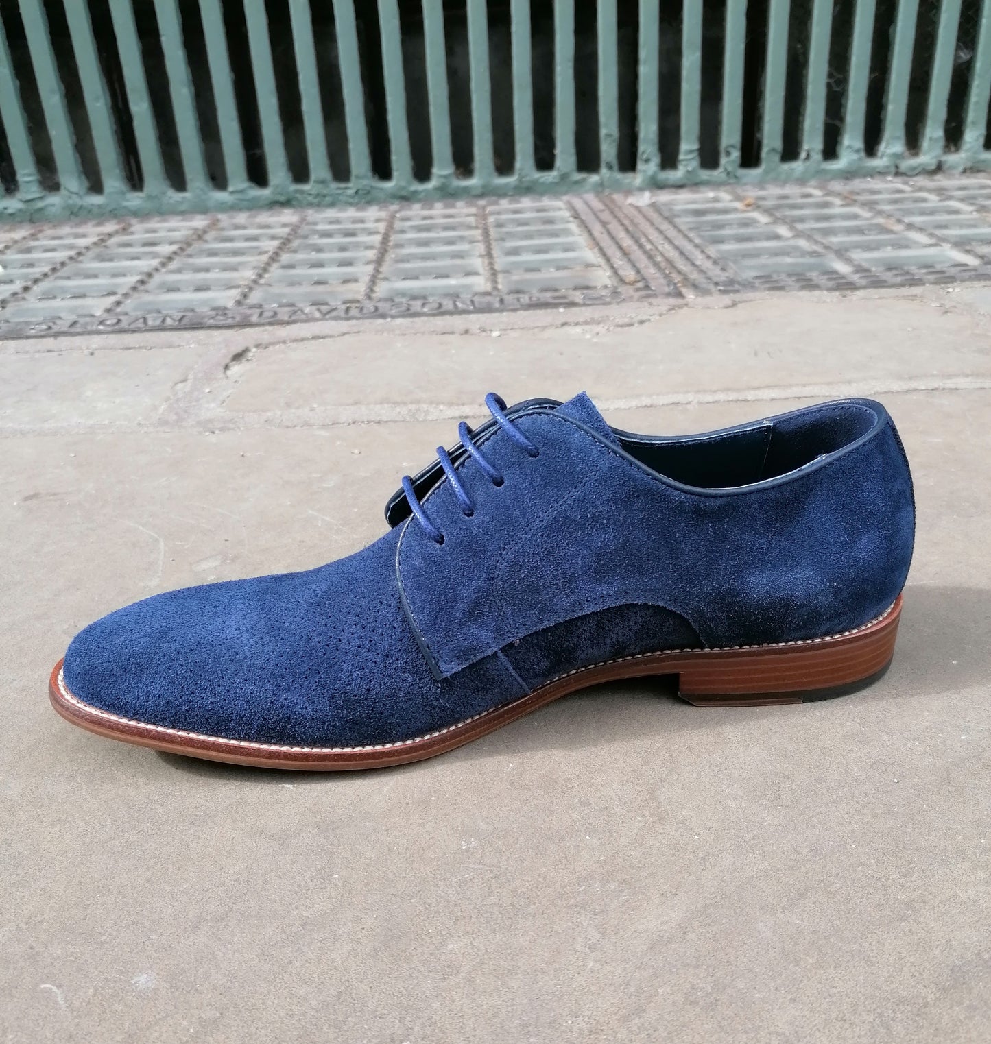 Paolo Vandini Rufus Navy Suede Shoe