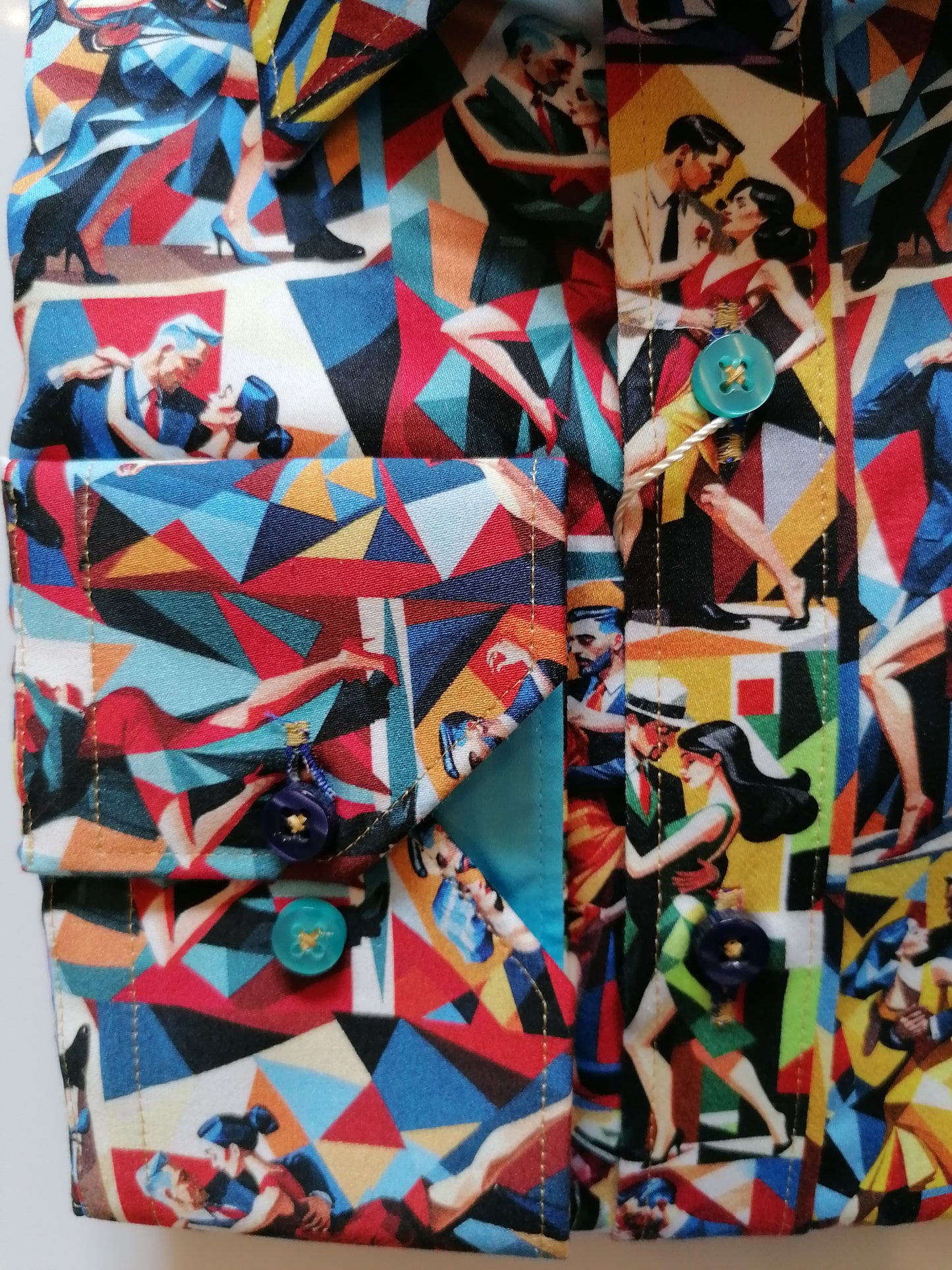 Aqua Ballroom Dancing Print shirt