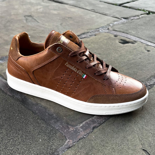 "Bellagio" Cognac Leather Sneaker