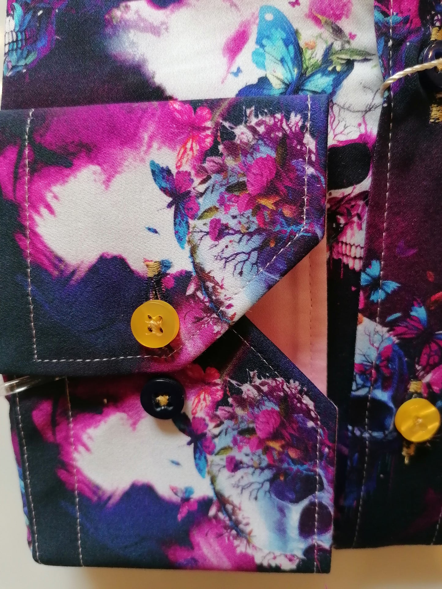 Purple Skulls & Butterfly Print shirt