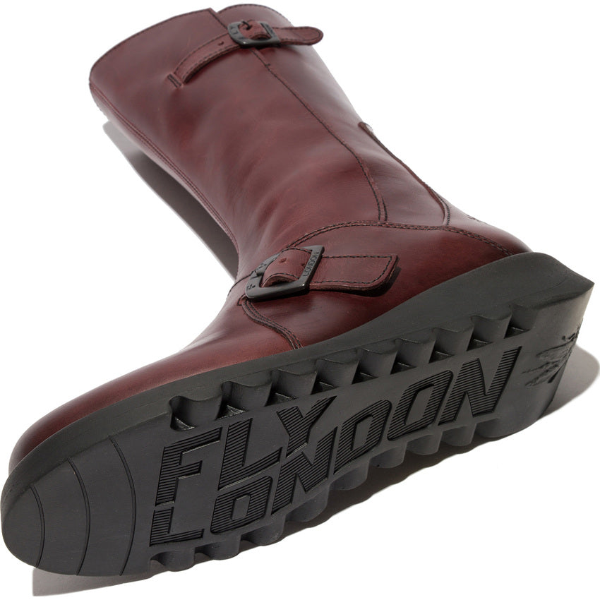 Fly London Mes2 Wine Mid Calf Boots.