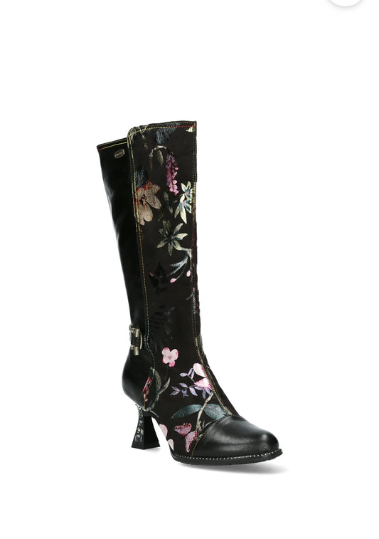 Laura Vita Oliveo 02 Long Boot with Side Zip and Jewelled High Heel. Only 3 left
