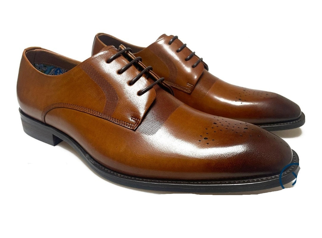 Paolo Vandini Eton Toe Design Tan Shoe