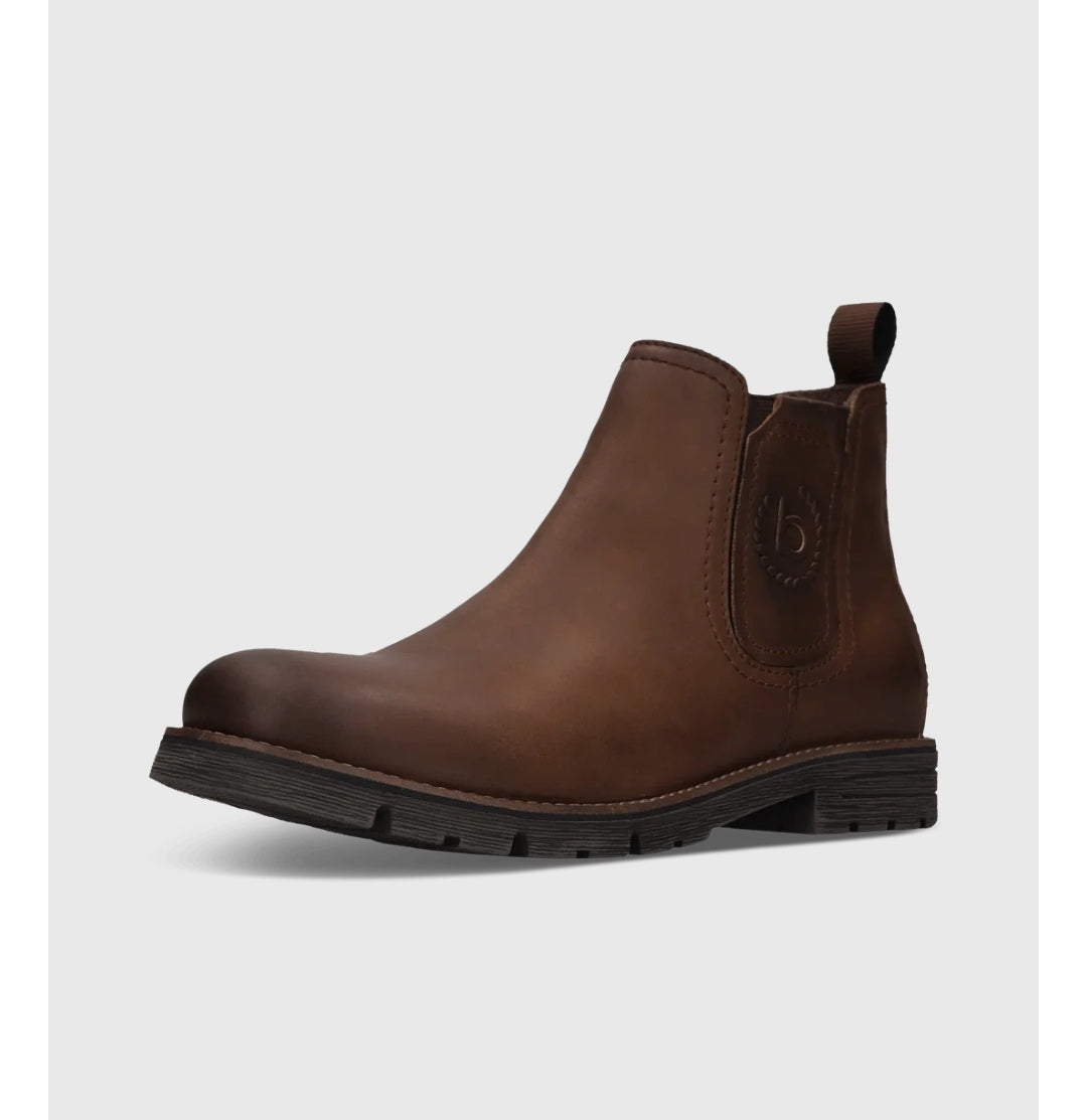 Jobar Cognac Leather Chelsea Boot with side zip