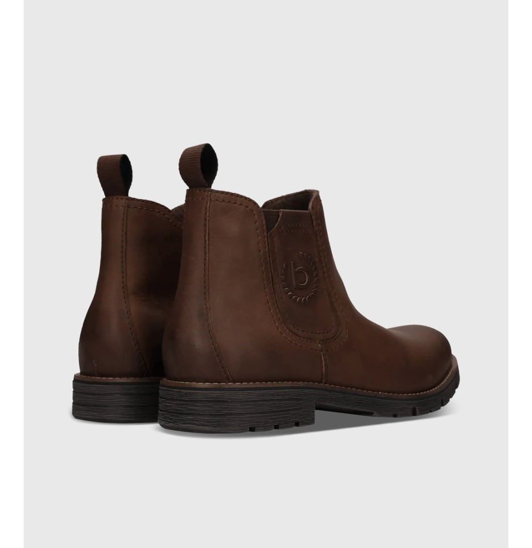 Jobar Cognac Leather Chelsea Boot with side zip