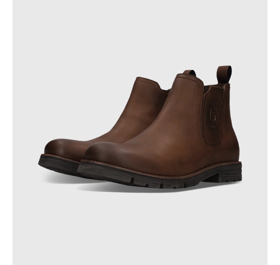 Jobar Cognac Leather Chelsea Boot with side zip