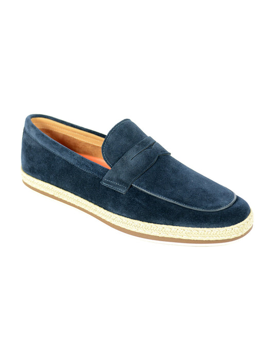 Azor Theo Navy Suede Loafer