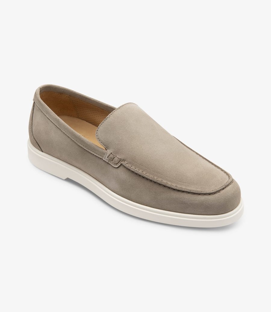 Loake Tuscany Suede Loafer Stone