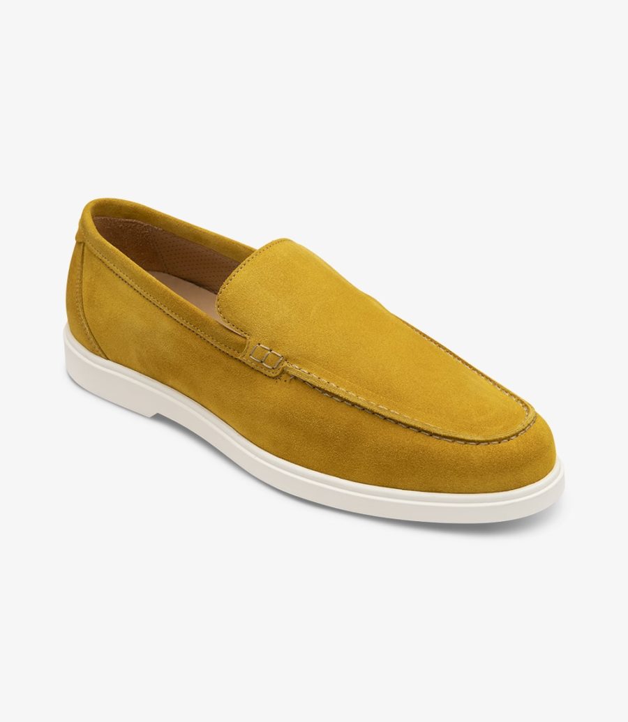 Loake Tuscany Suede Loafer Sunset Yellow