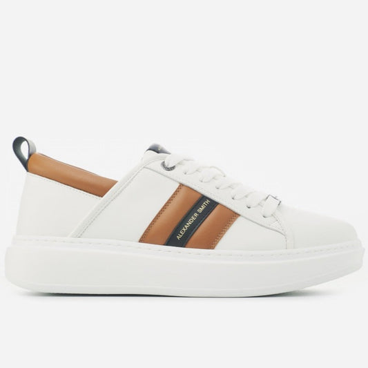 Eco-Wembley Man White/Cognac/Black