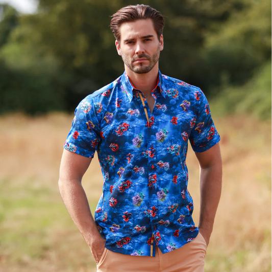 Navy Tropical Fish Shirt - CP6479