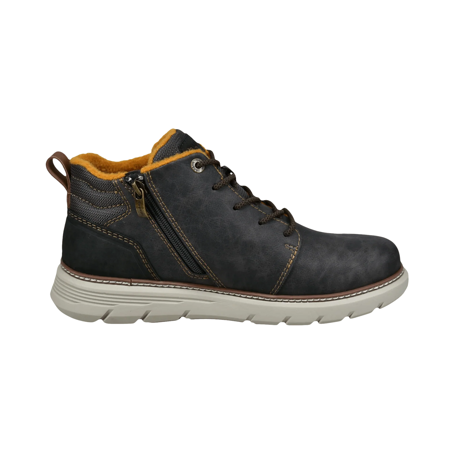 Lightweight Palau Lace Up Brown Boot with side zip