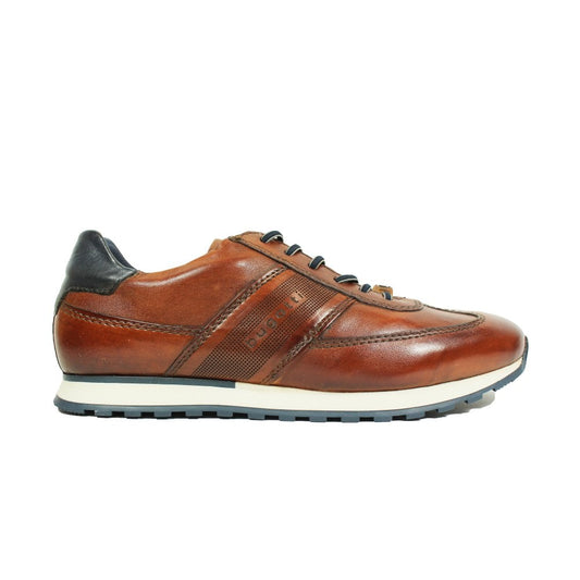 Lace Up Leather Sneaker Cognac