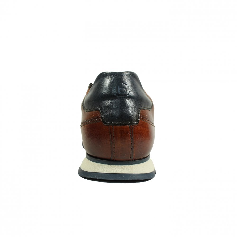 Lace Up Leather Sneaker Cognac