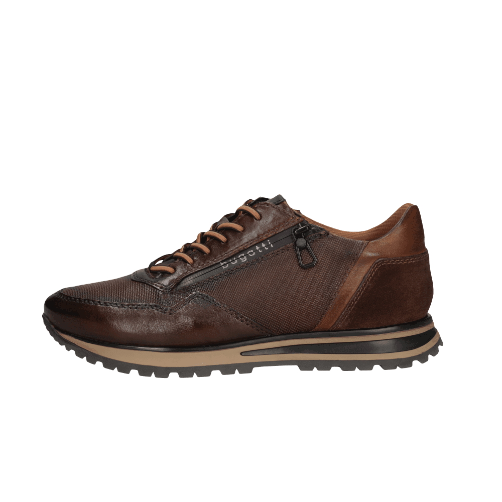 Philip Lace Up Leather Trainer Brown