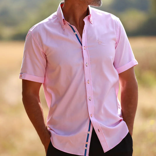 Pink Short Sleeve Oxford Shirt - CP6487