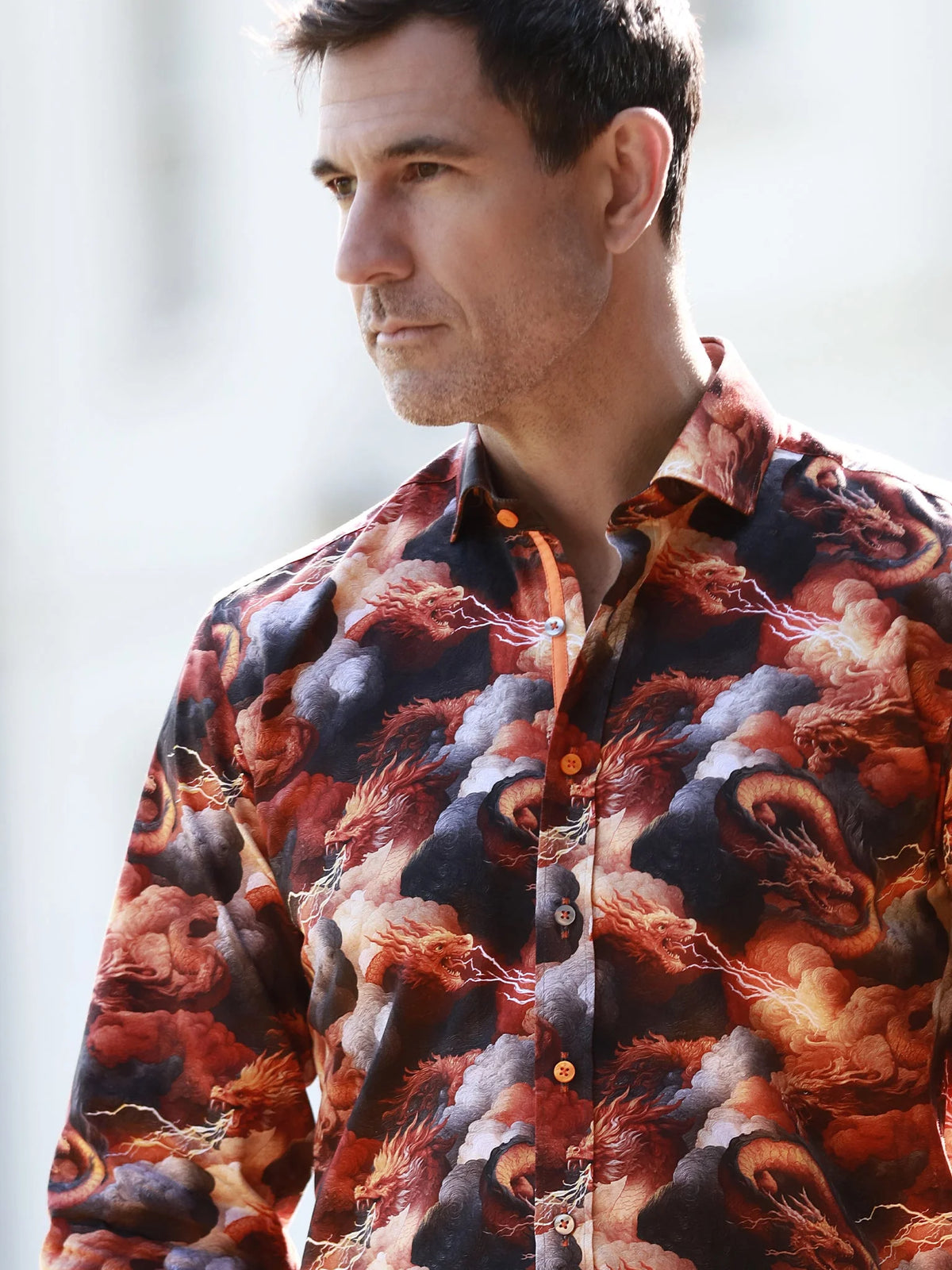 Battle of the Dragons Print Shirt