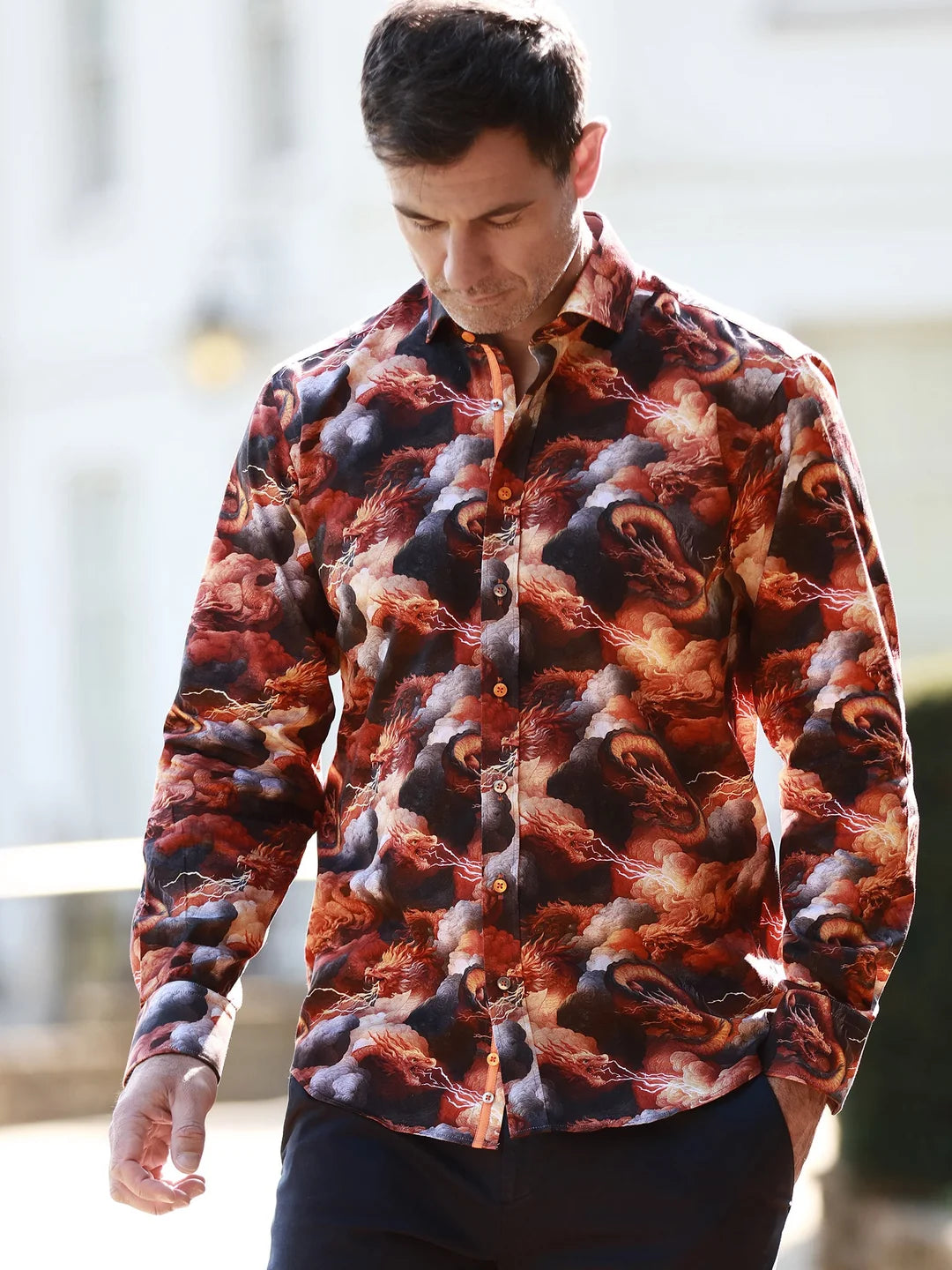 Battle of the Dragons Print Shirt