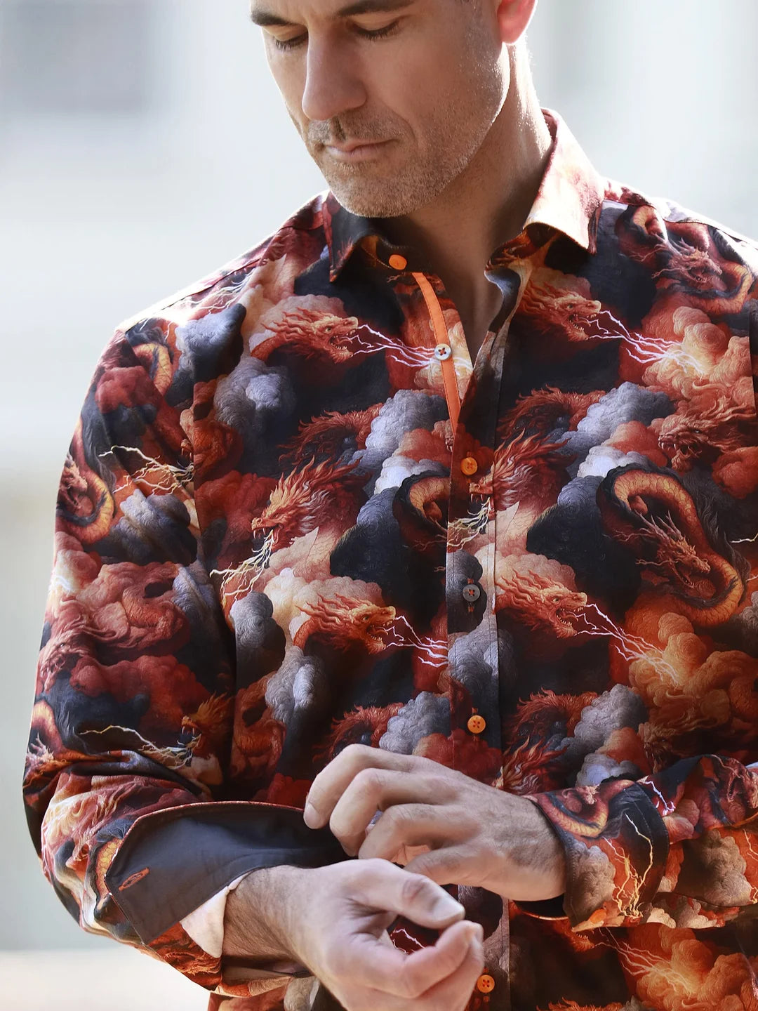 Battle of the Dragons Print Shirt