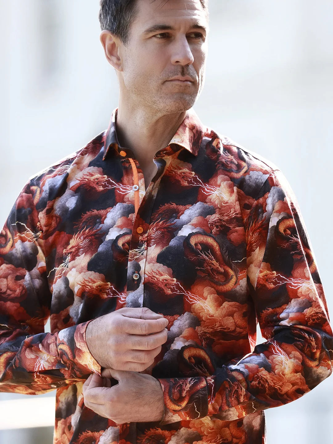 Battle of the Dragons Print Shirt
