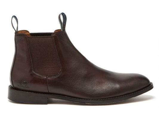Exton - Premium Leather Dark Brown Chelsea Boots