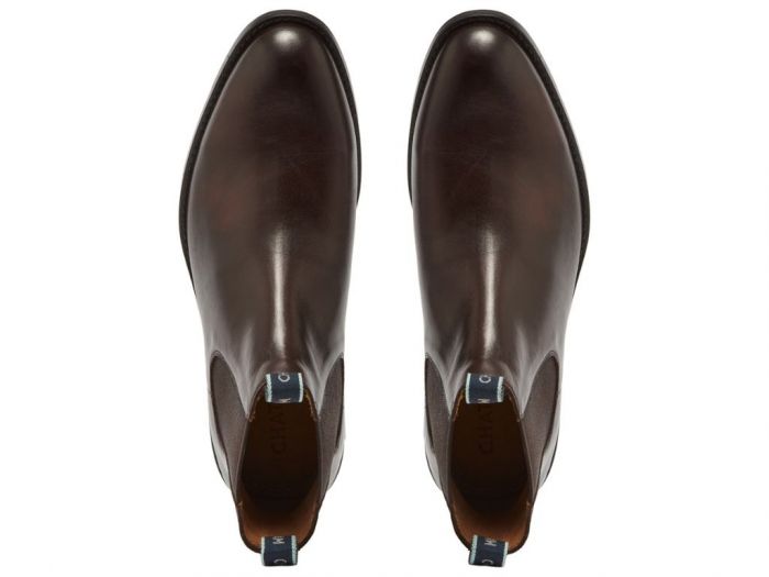 Exton - Premium Leather Dark Brown Chelsea Boots