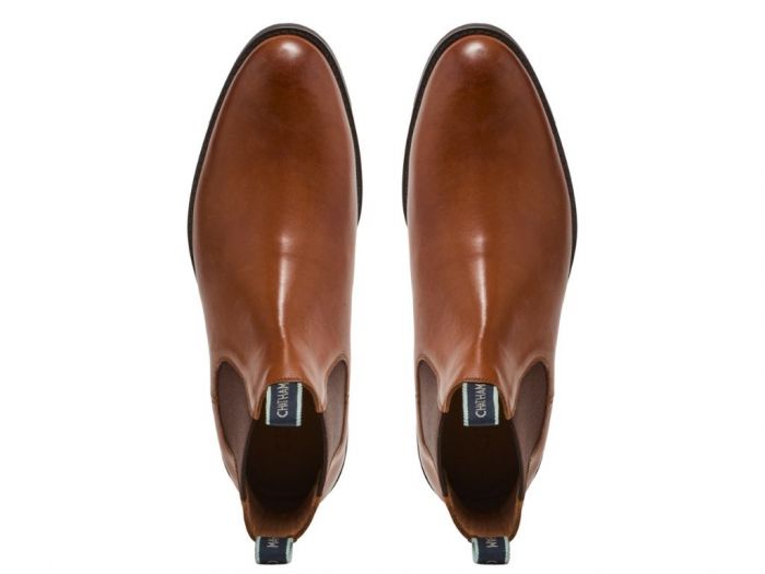 Exton - Premium Leather Dark Tan Chelsea Boots
