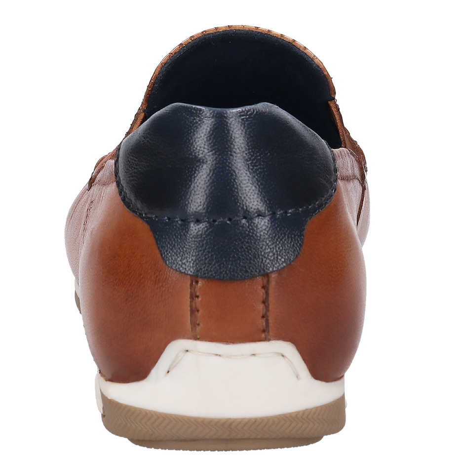 Leather Slip On Moccasin Cognac