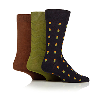 Glenmuir 1891 Cotton Socks, Spot Patterned & Plain Bamboo Socks in Gift Box