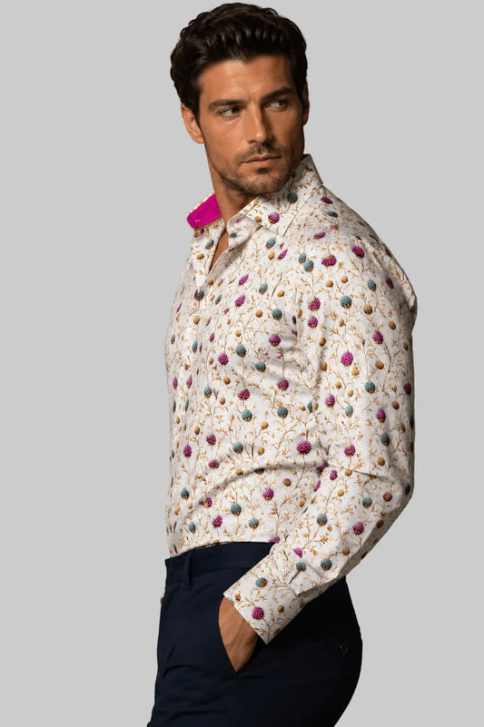Highland Thistles White/Purple Shirt