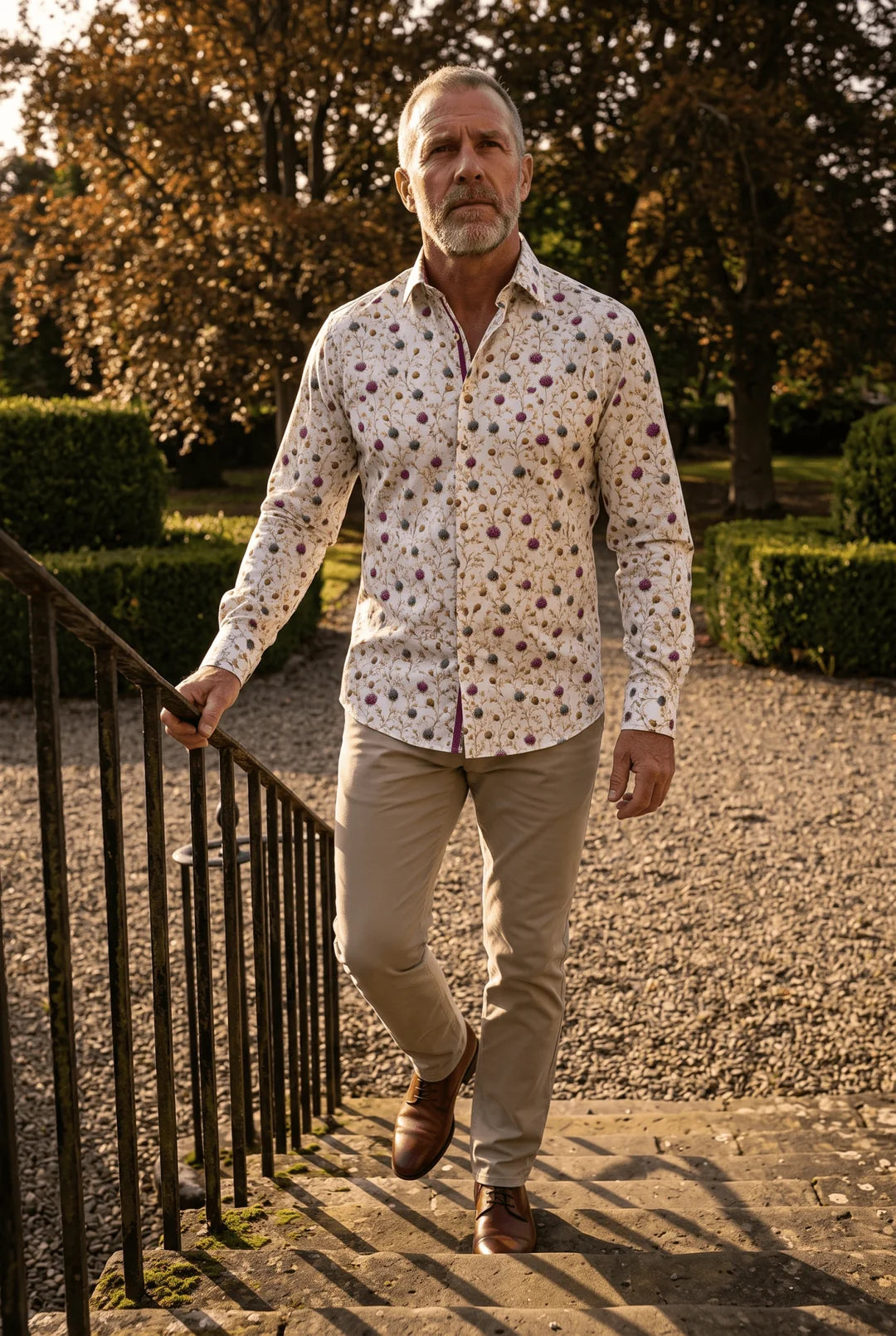 Highland Thistles White/Purple Shirt