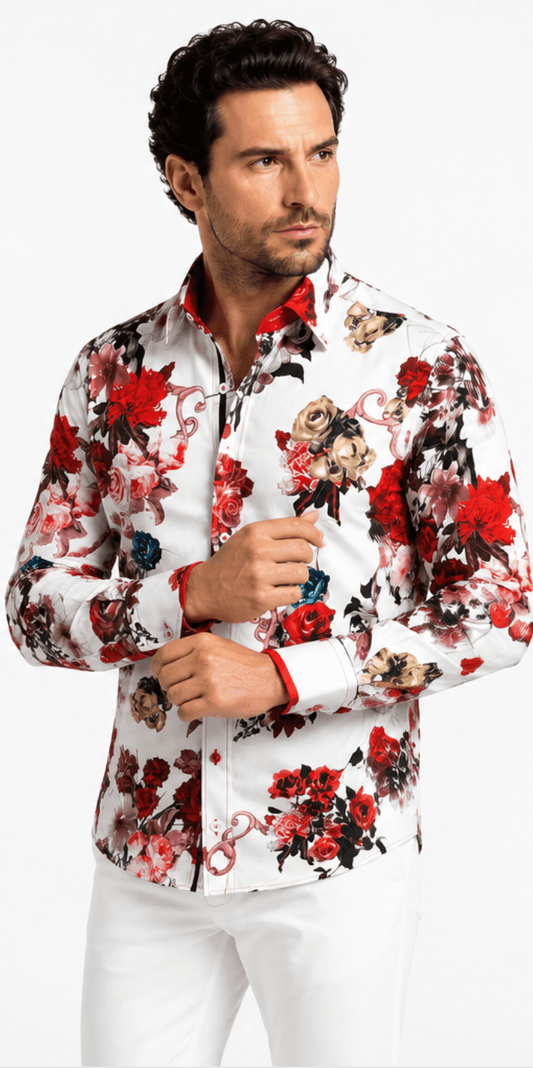 White Roses Print shirt