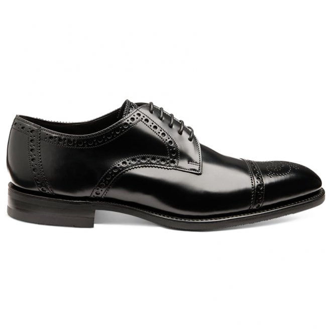 Professional "Eldon" Black Polished Semi Brogue