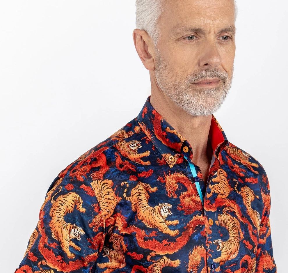 Tiger & Dragon Print Shirt