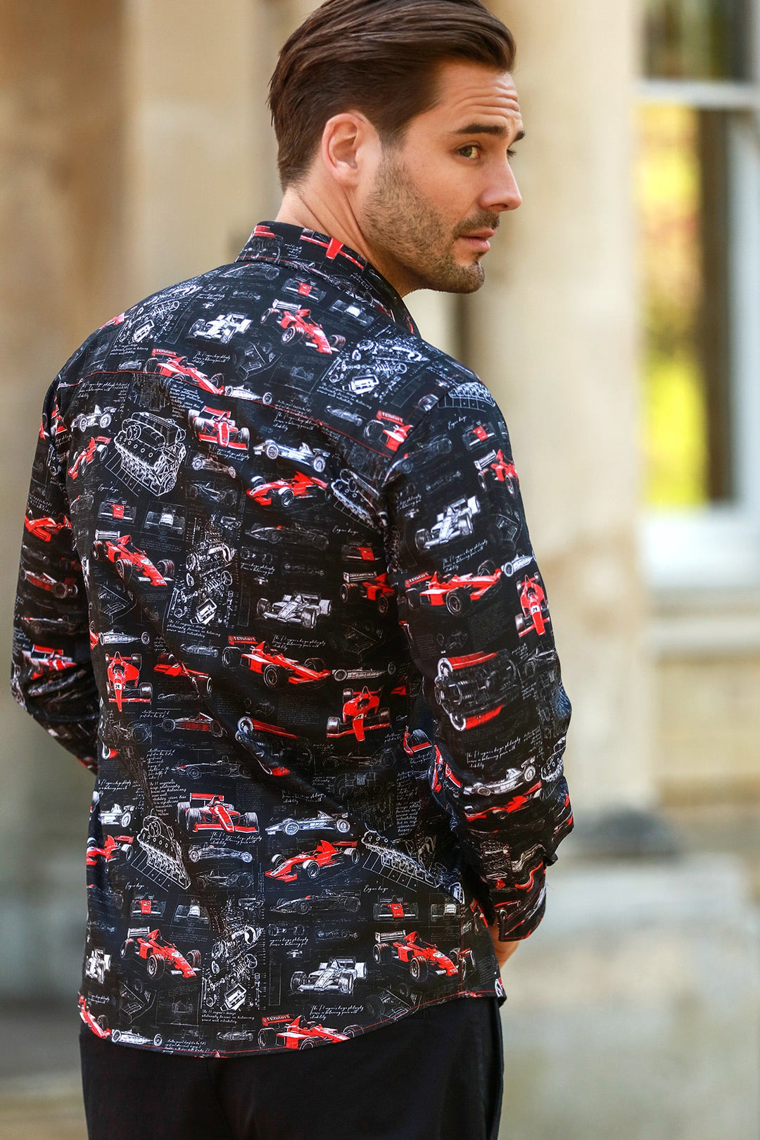 Black F1 Cars Print Shirt - CP8033