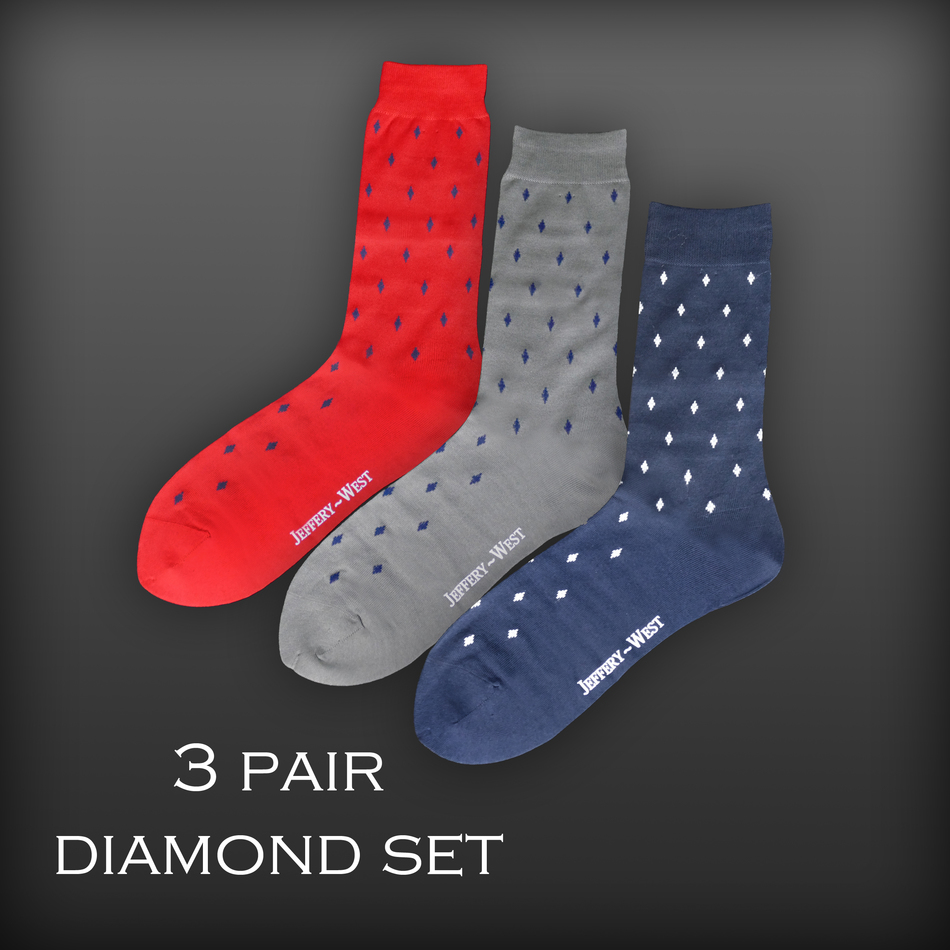 Jeffery West Polka Diamond 3pk