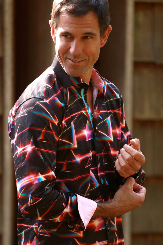 Black Prism Spectrum Print Shirt - CP8057