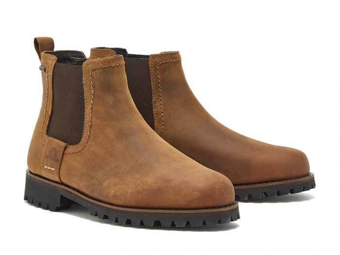 Southill II - Premium Leather Walnut Brown Waterproof Chelsea Boots