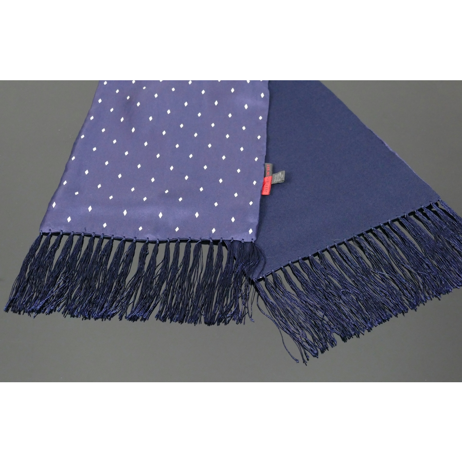 Jeffery West The Jewel Navy Silk Scarf