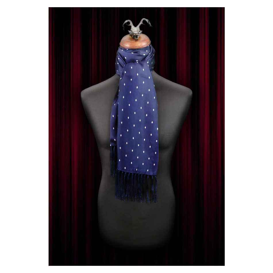 Jeffery West The Jewel Navy Silk Scarf