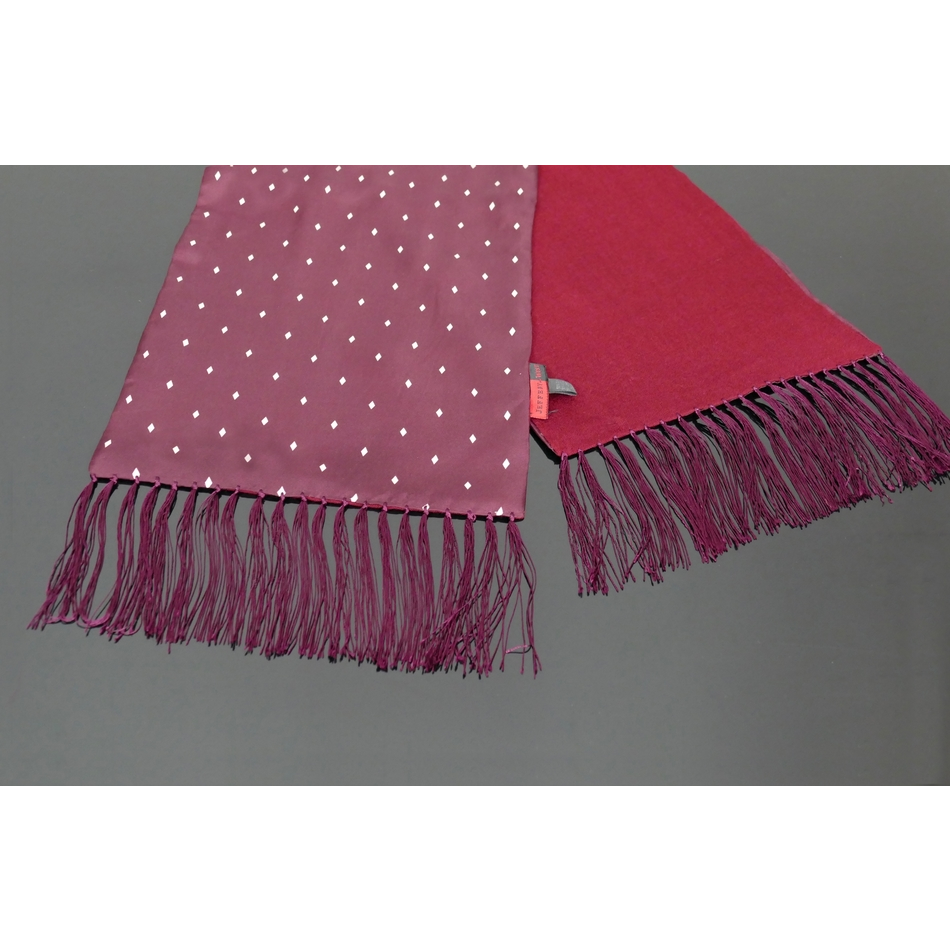 Jeffery West The Jewel Wine Silk Scarf