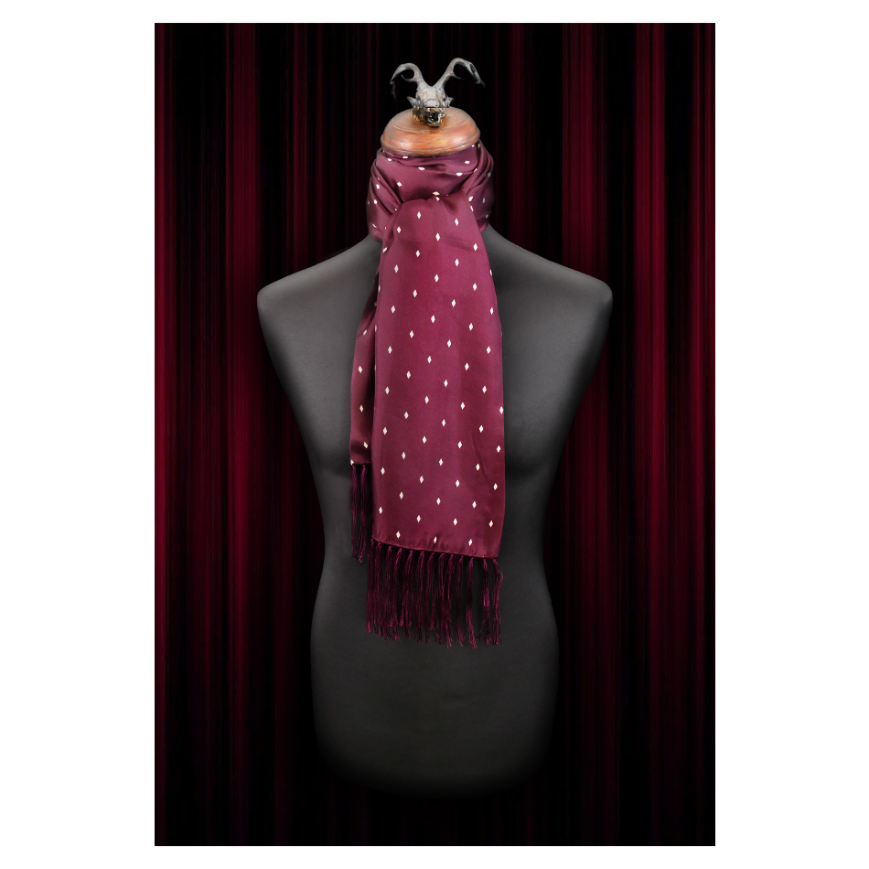 Jeffery West The Jewel Wine Silk Scarf