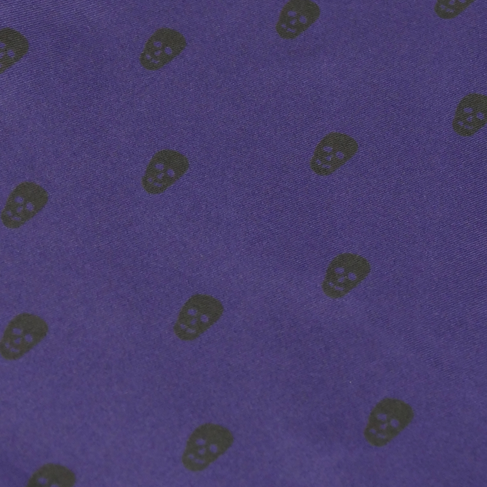 Jeffery West The Reaper Purple Silk Scarf & Pocket Square