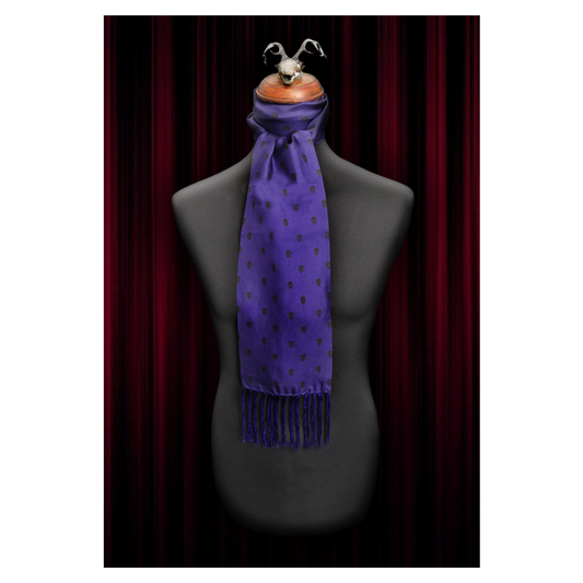 Jeffery West The Reaper Purple Silk Scarf & Pocket Square