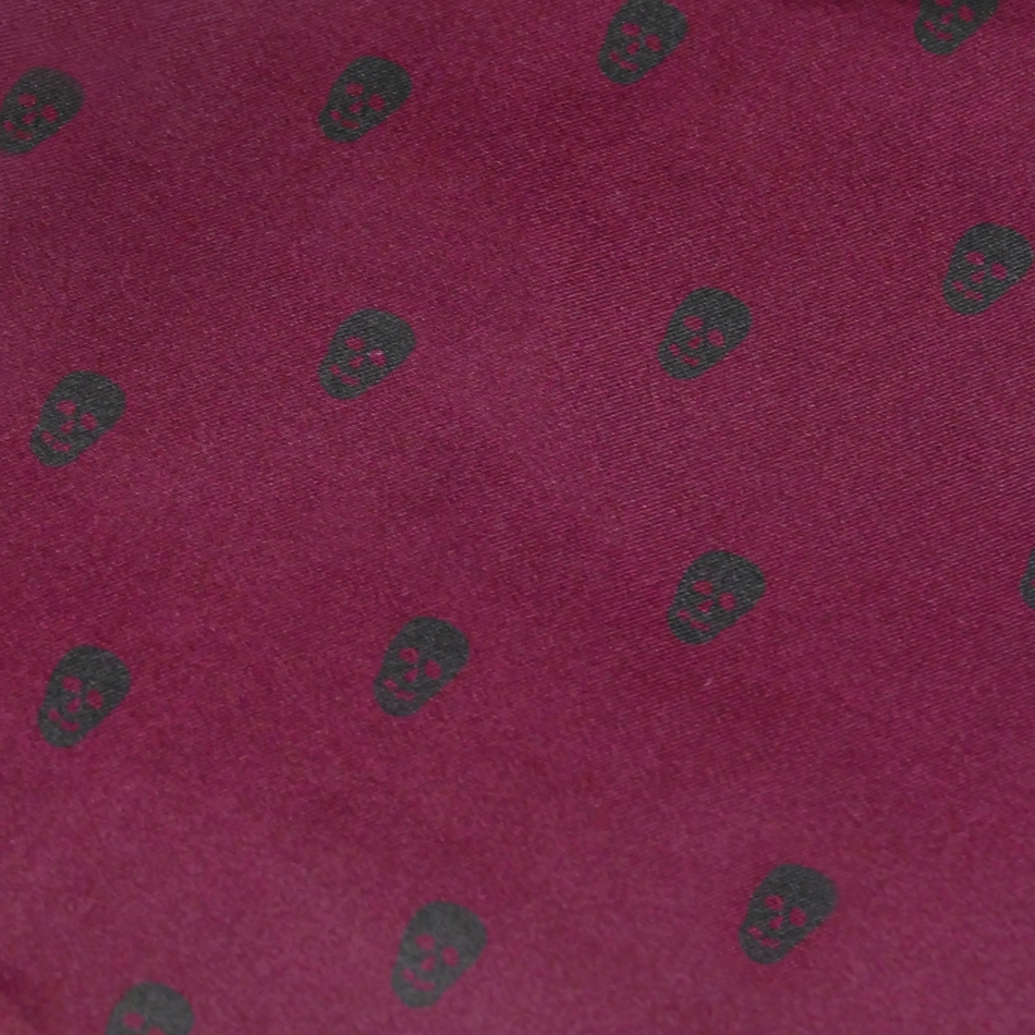 Jeffery West The Reaper Wine Red Silk Scarf & Pocket Square