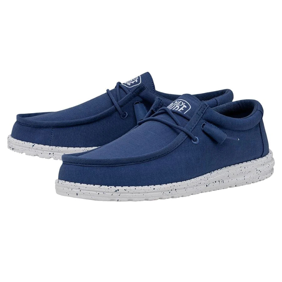 Hey Dude Wally Slub Canvas True Blue